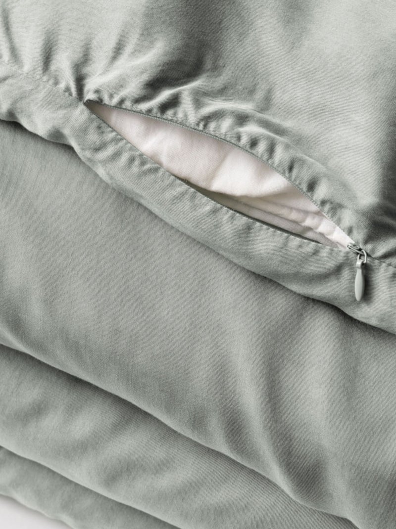 Housse de couette - L'effet papillon - 100% Lyocell (Tencel lavé ) Vert clair - Kiabi