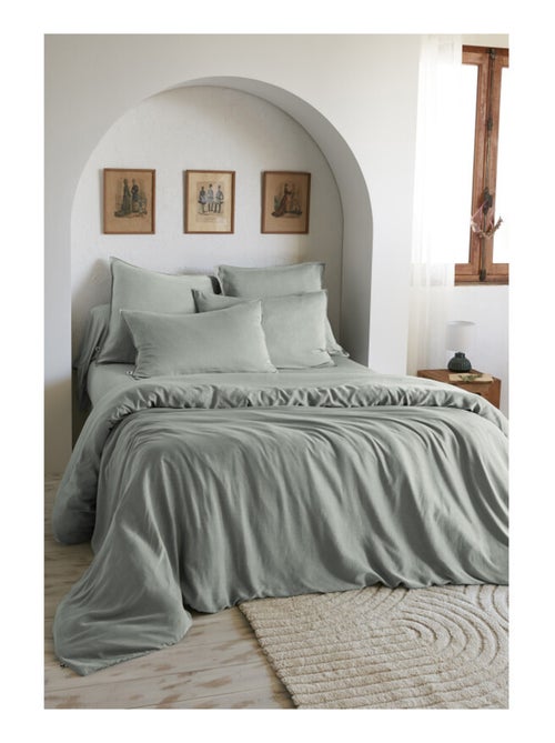 Housse de couette - L'effet papillon - 100% Lyocell (Tencel lavé ) - Kiabi Housse de couette - L'effet papillon - 100% Lyocell (Tencel lavé ) - Kiabi