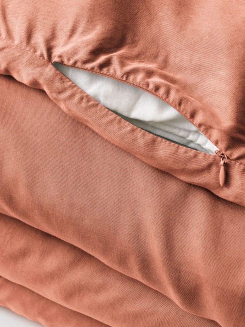 Housse de couette - L'effet papillon - 100% Lyocell (Tencel lavé ) Vert foncé - Kiabi