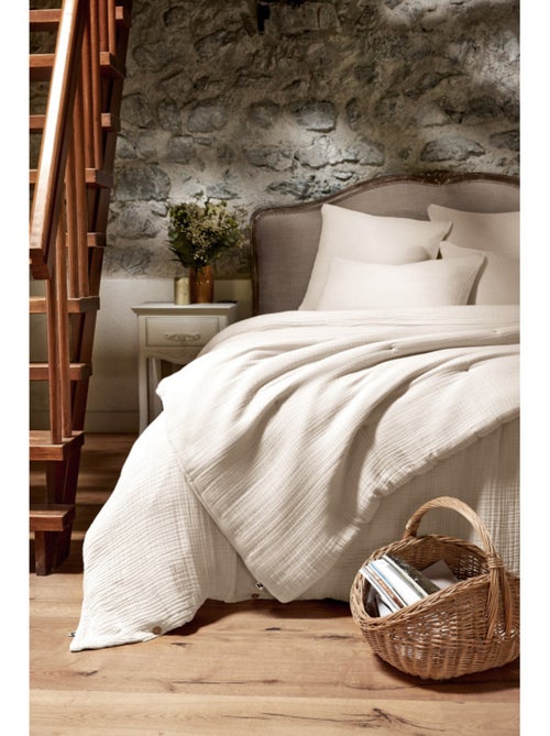 Housse de couette - L'effet papillon - 100% Quadruple gaze de coton 220 gr/m² - Kiabi Housse de couette - L'effet papillon - 100% Quadruple gaze de coton 220 gr/m² - Kiabi