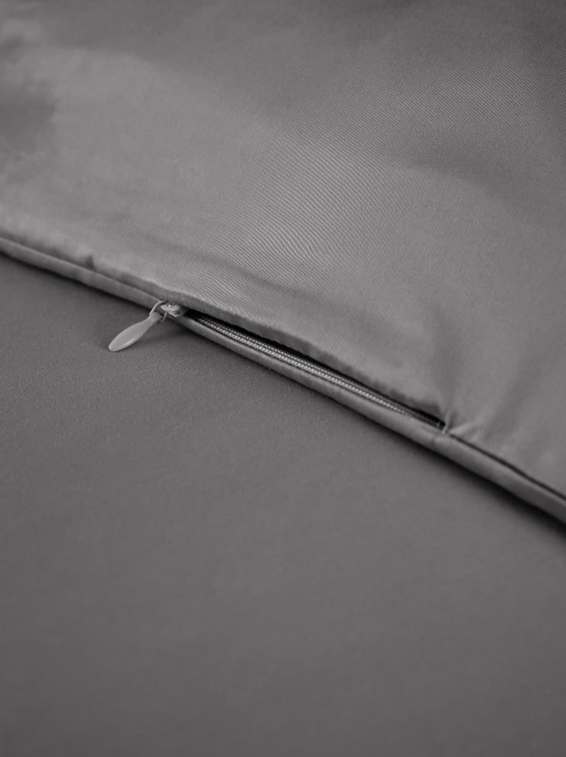 Housse de couette - L'effet papillon - 100% Viscose de bambou 120 fils/cm² Gris souris - Kiabi