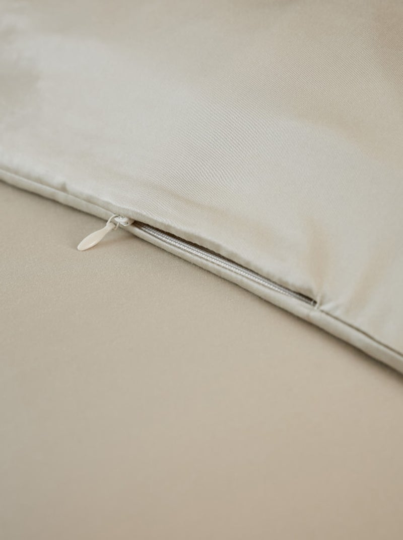 Housse de couette - L'effet papillon - 100% Viscose de bambou 120 fils/cm² Gris taupe - Kiabi