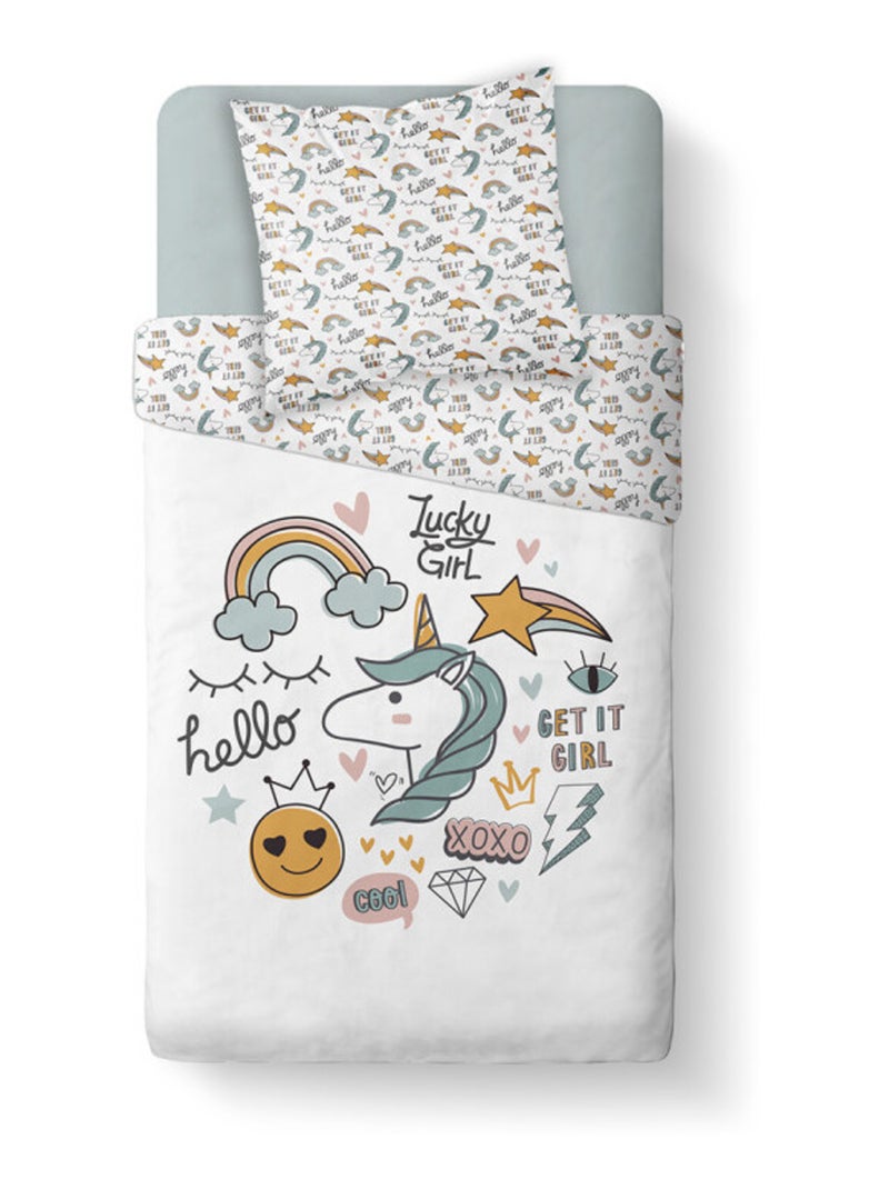 Housse de couette - Today - 100 % Coton 57 Fils/cm² Blanc - Kiabi