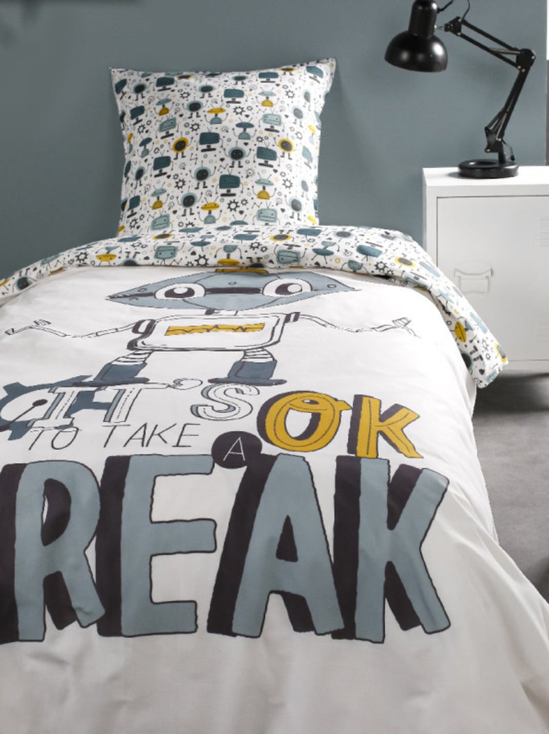 Housse de couette - Today - 100 % Coton 57 Fils/cm² Blanc - Kiabi