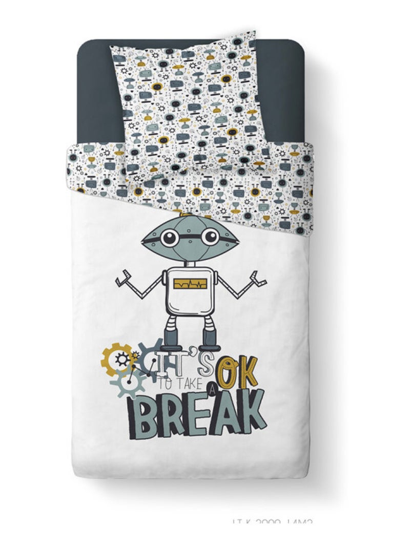 Housse de couette - Today - 100 % Coton 57 Fils/cm² Blanc - Kiabi