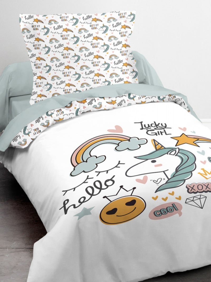 Housse de couette - Today - 100 % Coton 57 Fils/cm² Blanc - Kiabi