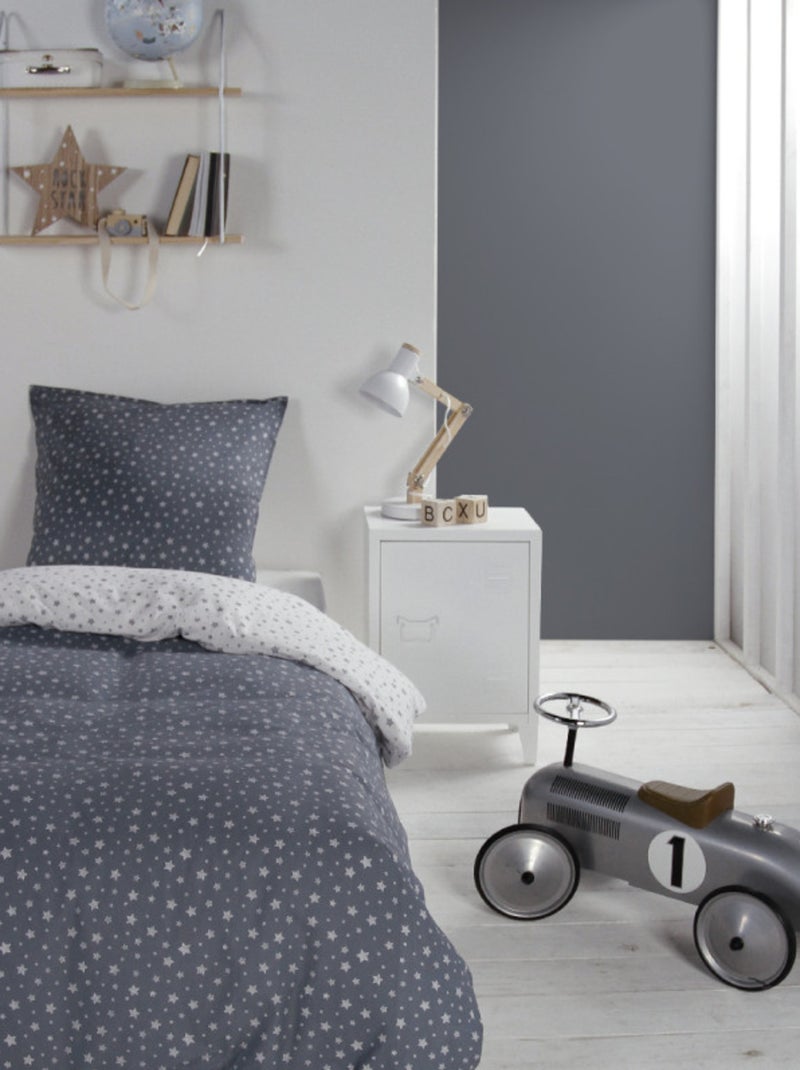 Housse de couette - Today - 100 % Coton 57 Fils/cm² Bleu - Kiabi