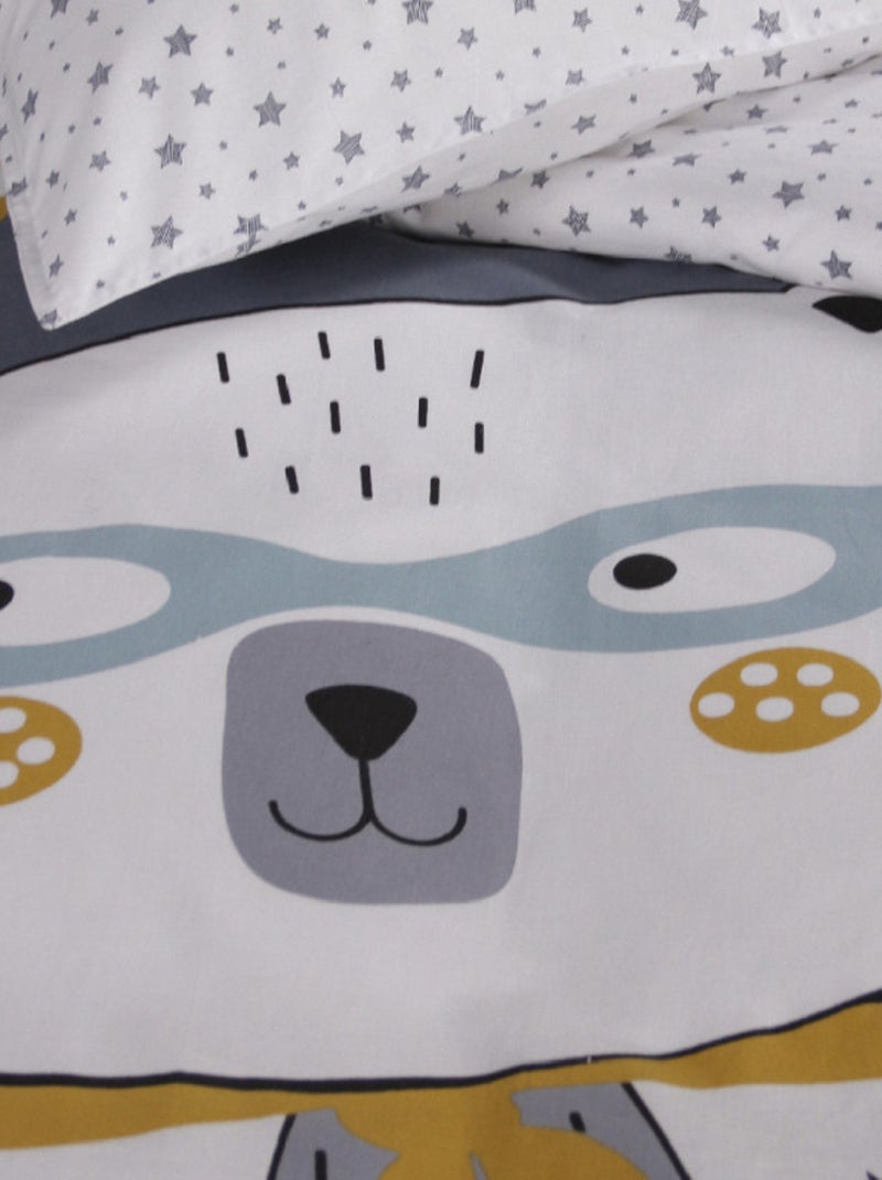 Housse de couette - Today - 100 % Coton 57 Fils/cm² Gris - Kiabi