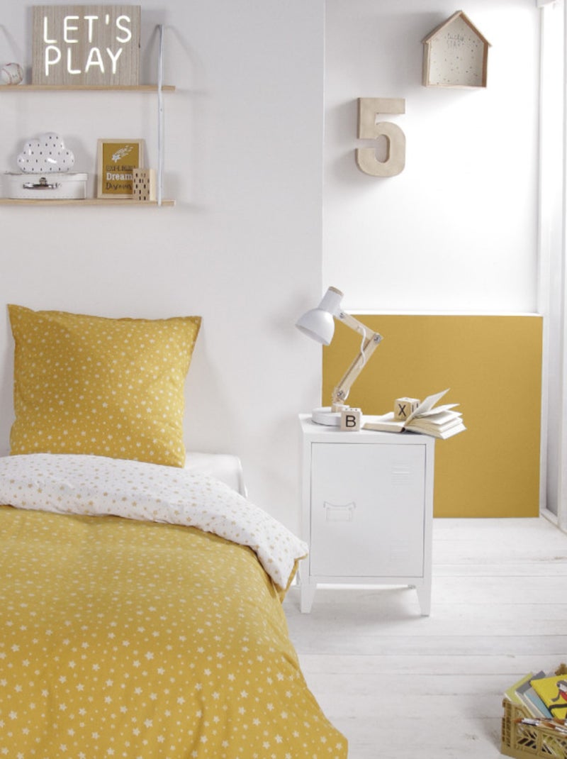 Housse de couette - Today - 100 % Coton 57 Fils/cm² Jaune - Kiabi