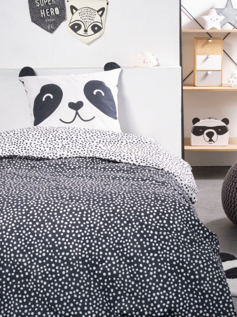 Housse de couette - Today - 100 % Coton 57 Fils/cm² Noir - Kiabi