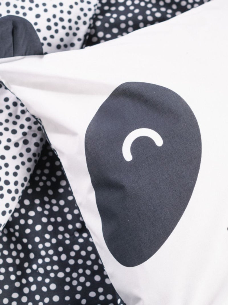 Housse de couette - Today - 100 % Coton 57 Fils/cm² Noir - Kiabi