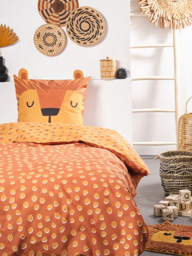 Housse de couette - Today - 100 % Coton 57 Fils/cm² Orange - Kiabi