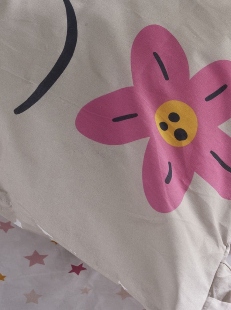 Housse de couette - Today - 100 % Coton 57 Fils/cm² Rose - Kiabi