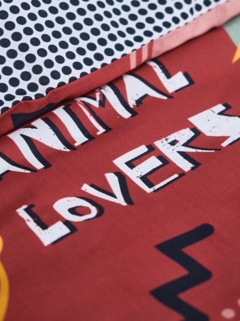 Housse de couette - Today - 100 % Coton 57 Fils/cm² Rouge - Kiabi