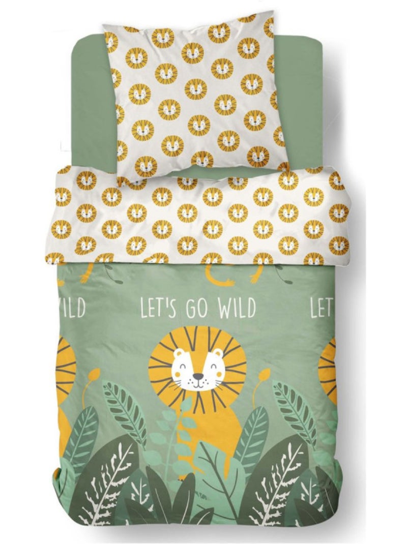 Housse de couette - Today - 100 % Coton 57 Fils/cm² Vert - Kiabi