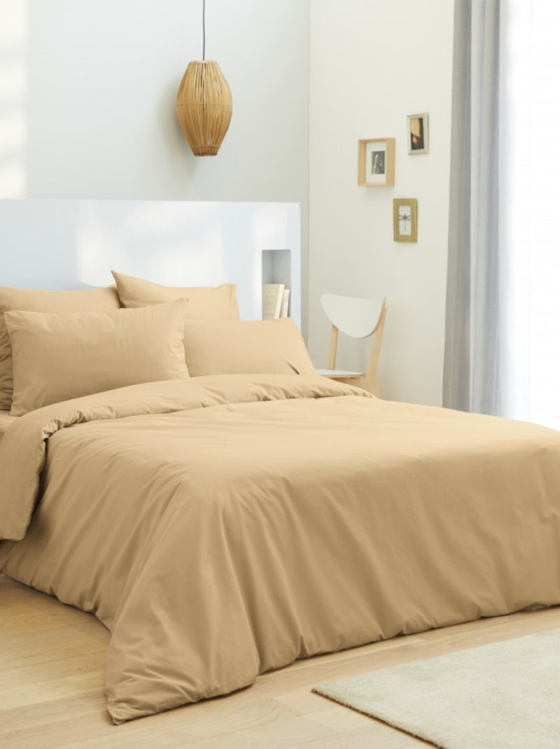 Housse de couette - Univers Décor - 100 % Coton 57 Fils/cm² Beige - Kiabi