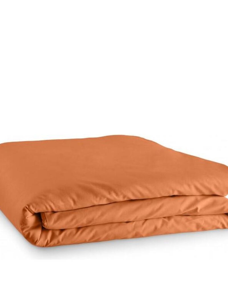 Housse de couette - Univers Décor - 100 % Coton 57 Fils/cm² Orange - Kiabi