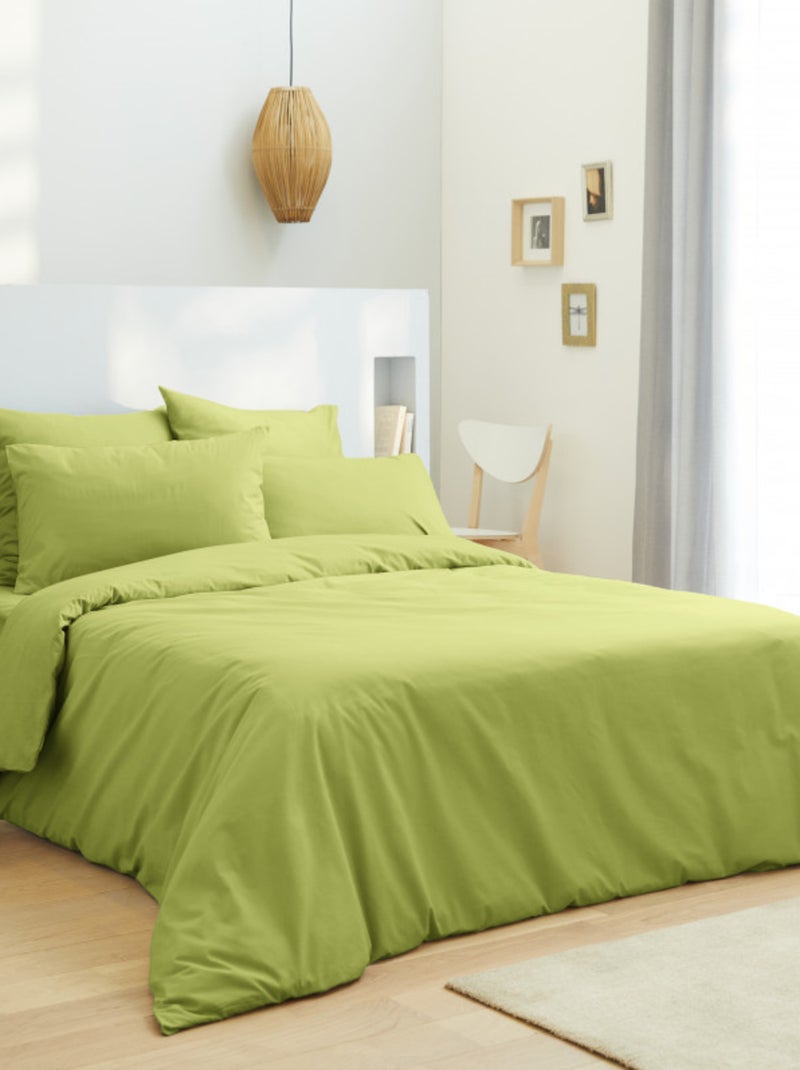 Housse de couette - Univers Décor - 100 % Coton 57 Fils/cm² Vert - Kiabi
