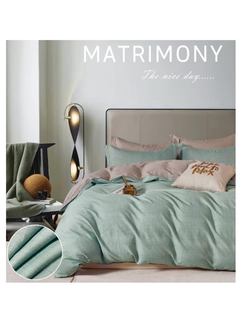 Housse de couette - Univers Décor - 100% Coton peigné longues fibres Vert - Kiabi