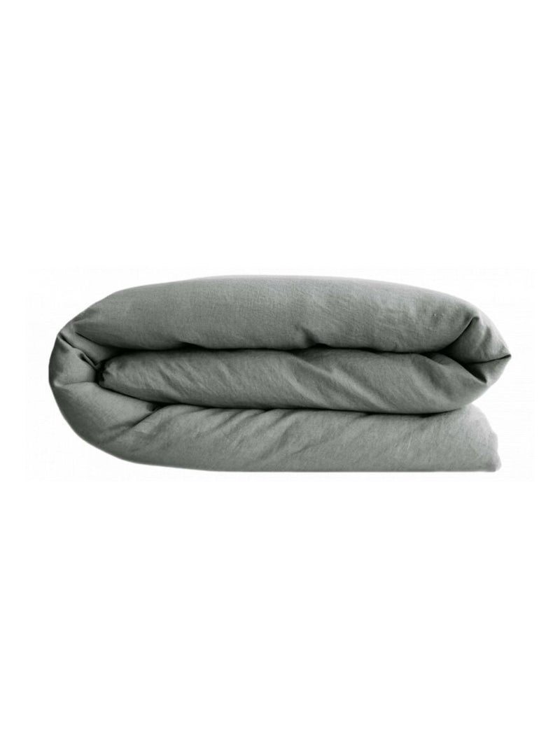 Housse de couette - Vent du Sud - 100 % coton lavé 63 fils/cm² Argent - Kiabi