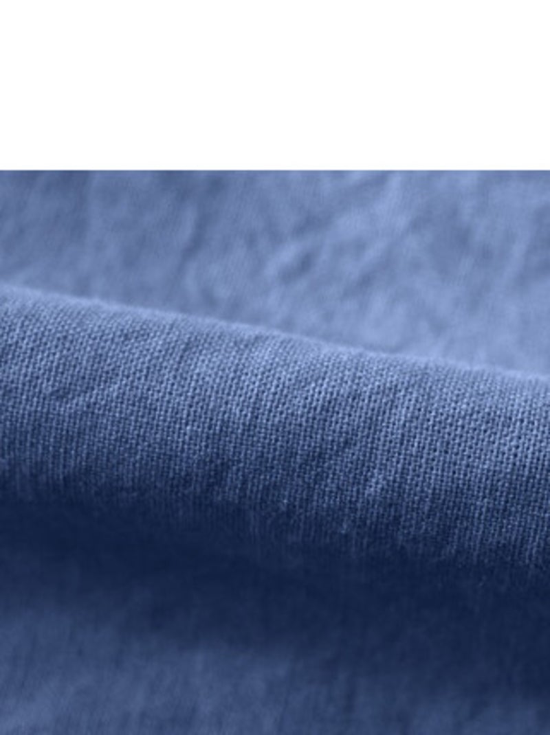 Housse de couette - Vent du Sud - 100 % coton lavé 63 fils/cm² Indigo - Kiabi