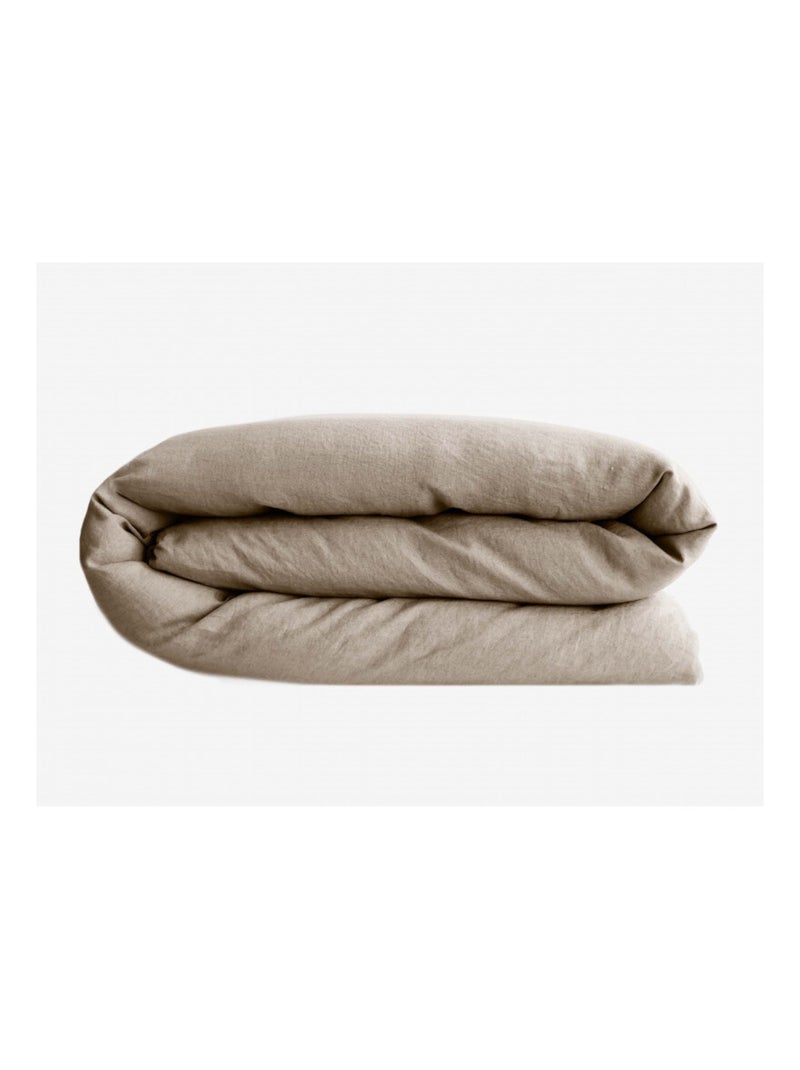 Housse de couette - Vent du Sud - 100 % coton lavé 63 fils/cm² Vert forêt - Kiabi