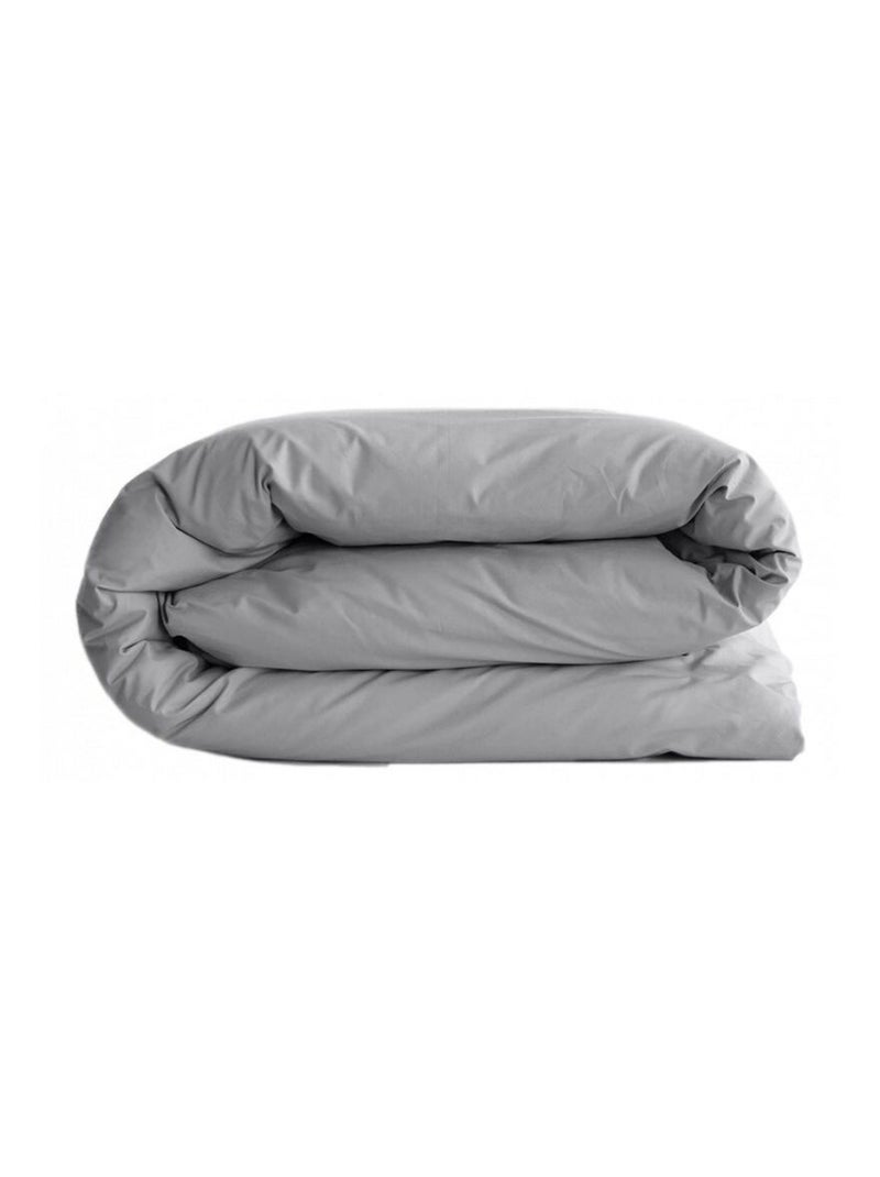 Housse de couette - Vent du Sud - 100% Coton peigné longues fibres Argent - Kiabi