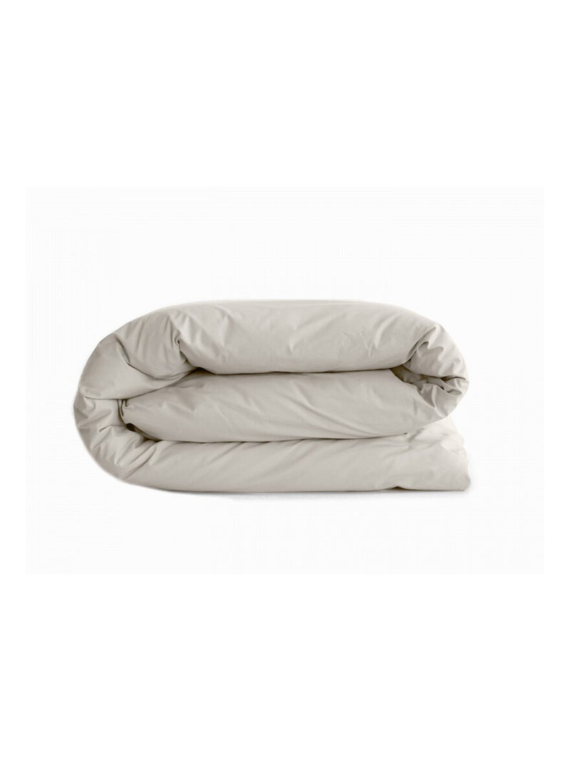 Housse de couette - Vent du Sud - 100% Coton peigné longues fibres Beige coquille - Kiabi