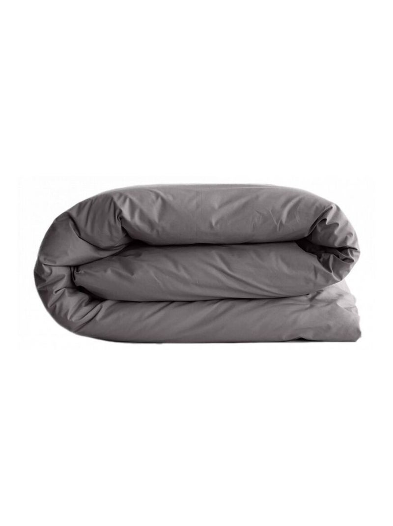 Housse de couette - Vent du Sud - 100% Coton peigné longues fibres Bleu ardoise - Kiabi