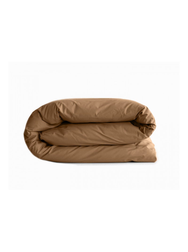 Housse de couette - Vent du Sud - 100% Coton peigné longues fibres Cognac - Kiabi