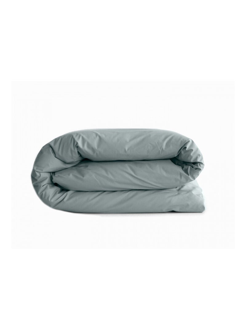 Parure De Housse De Couette 140x200 Cm – 1 Personne – Coton Peigné Argenté