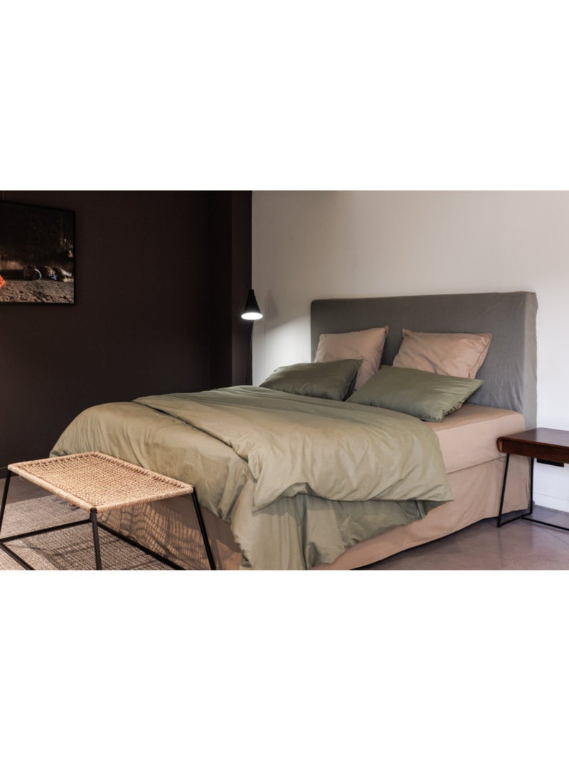 Housse de couette - Vent du Sud - 100% Percale de coton peigné Argent - Kiabi