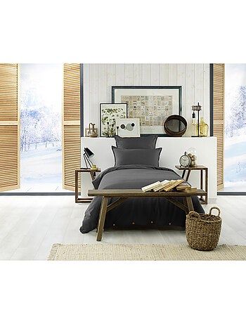 Housse de couette 1 personne - flanelle douce et chaude - candice