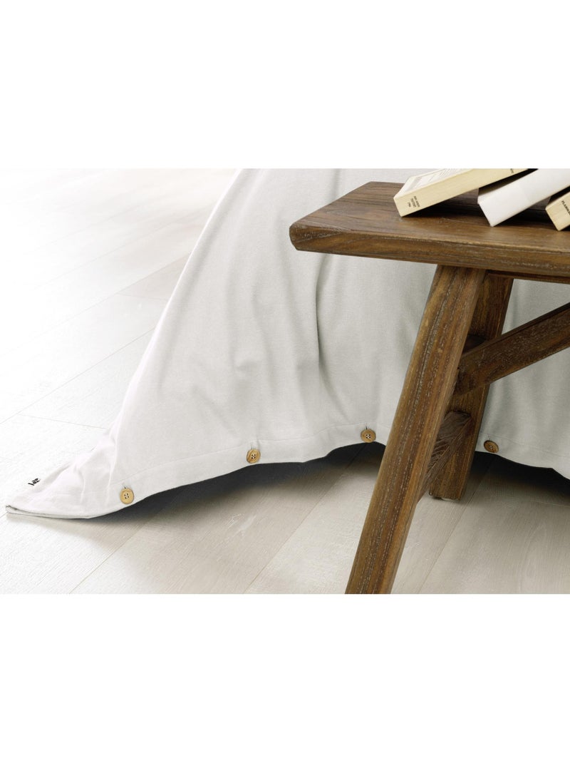 Housse de Couette 1 personne - Flanelle douche et chaude - Candice Blanc - Kiabi