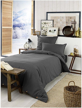 Housse de Couette 1 personne - Flanelle douche et chaude - Candice