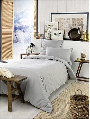 Housse de couette 1 personne - flanelle douche et chaude - candice