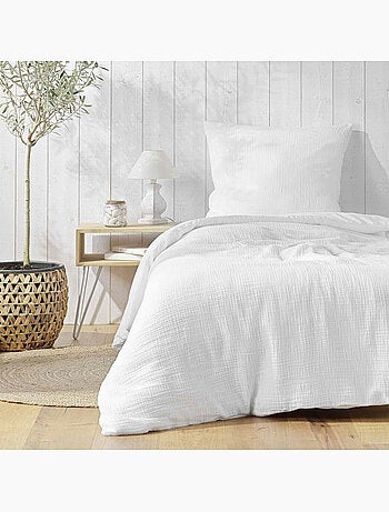 Housse de couette 1 personne gaze de coton 57 fils