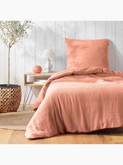 Housse de Couette 1 Personne Gaze de Coton 57 Fils - Kiabi
