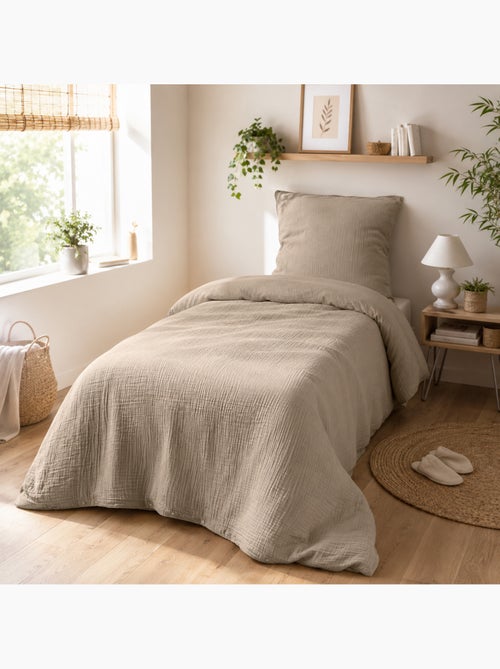 Housse de Couette 1 Personne Gaze de Coton 57 Fils - Kiabi Housse de Couette 1 Personne Gaze de Coton 57 Fils - Kiabi
