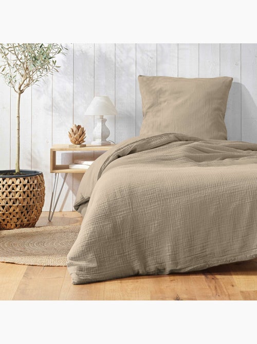 Housse de Couette 1 Personne Gaze de Coton 57 Fils - Kiabi Housse de Couette 1 Personne Gaze de Coton 57 Fils - Kiabi