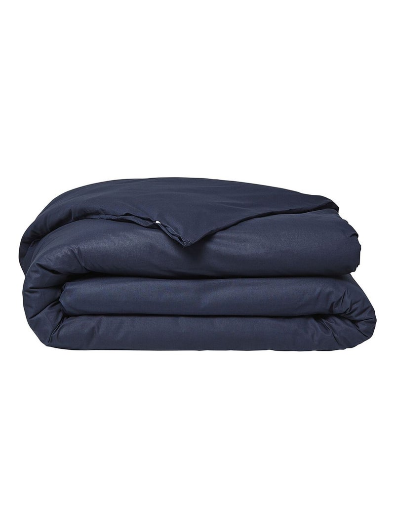 Housse de couette 1 place - 100% coton BIO Bleu foncé - Kiabi