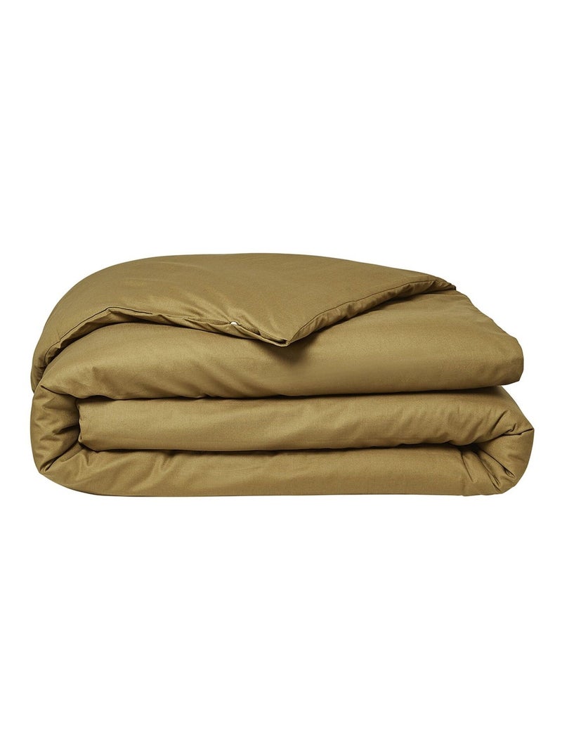 Housse de couette 1 place - 100% coton BIO Marron - Kiabi