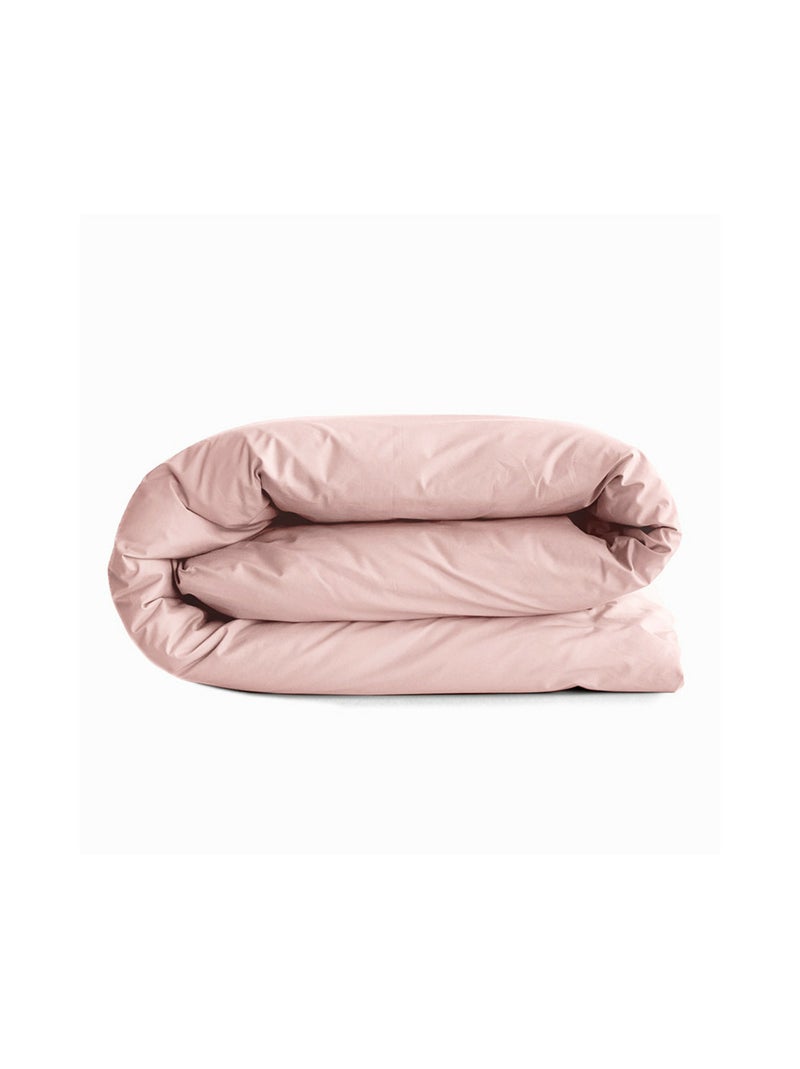 Housse de couette 1 place coton 57 fils Rose - Kiabi