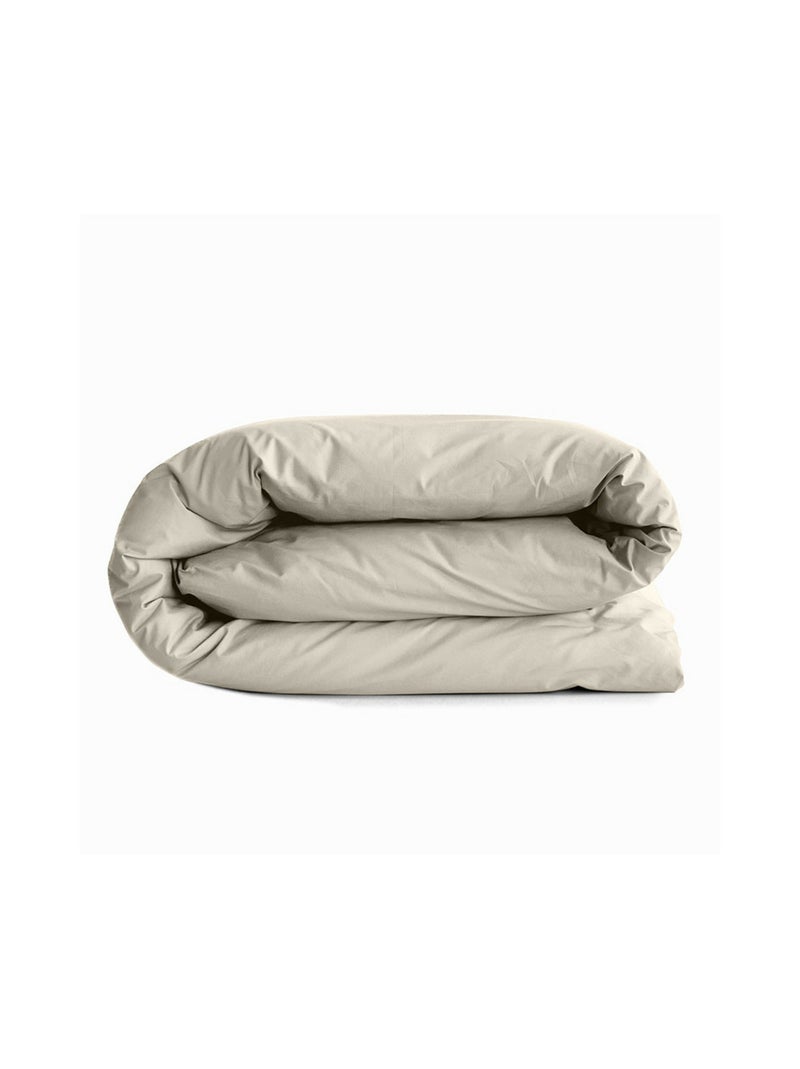 Housse de couette 1 place coton 57 fils Sable - Kiabi