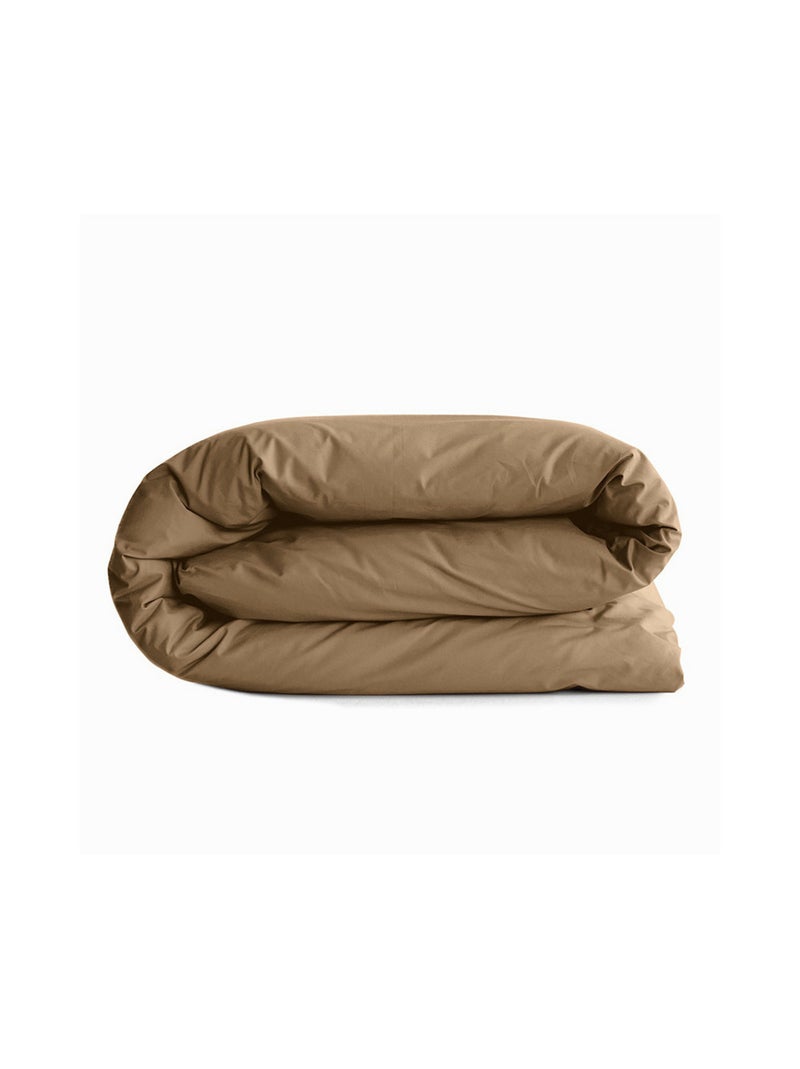 Housse de couette 1 place coton 57 fils Taupe - Kiabi