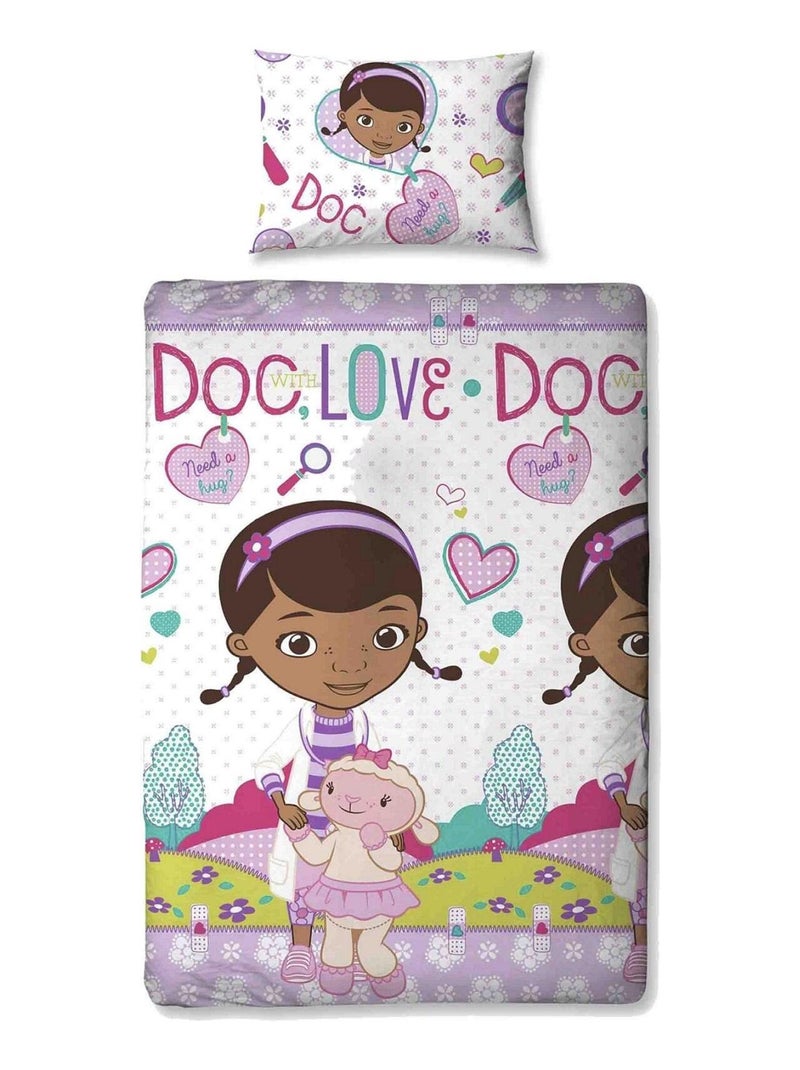Housse de couette + 1 taie 135 x 200 cm Docteur la peluche Multicolore - Kiabi