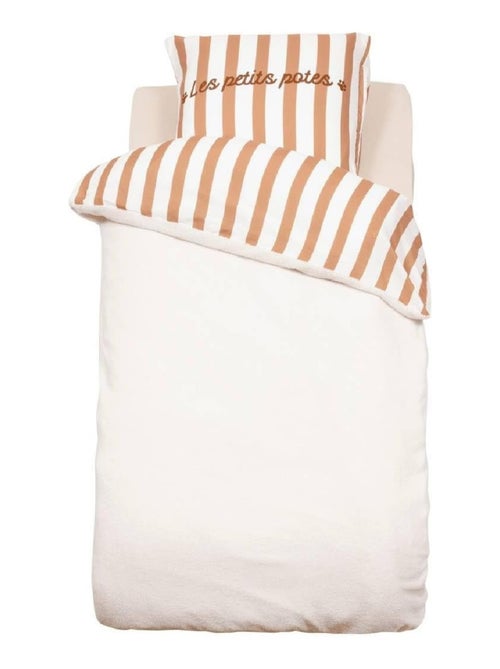Housse de couette + 1 taie 140 x 200 cm bouclette - Kiabi