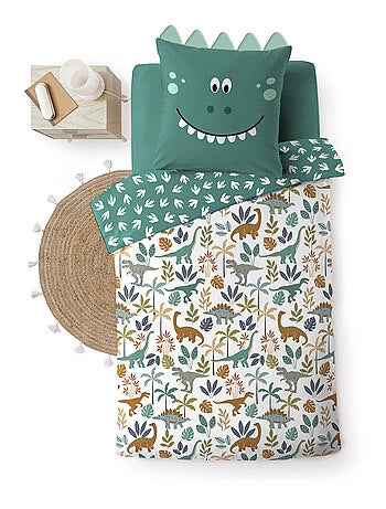 Housse de couette + 1 taie 140 x 200 cm enfant Les Dinosaures