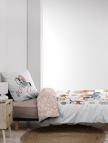 Housse de couette + 1 taie 140 x 200 cm Lilibel et sa licorne