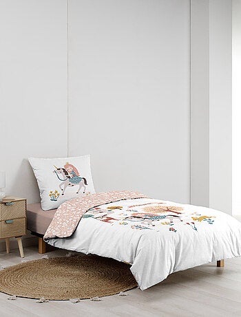 Housse de couette + 1 taie 140 x 200 cm Lilibel et sa licorne